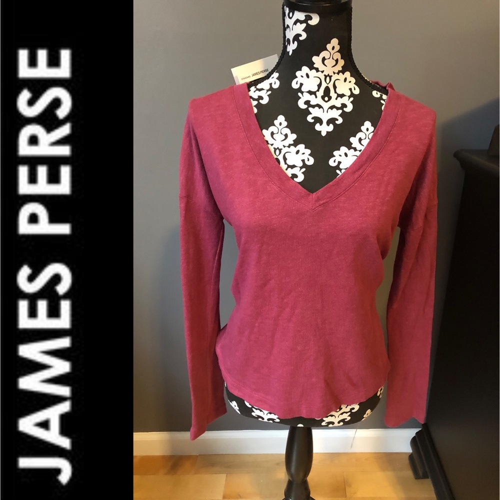 James Perse long sleeve v neck shirt size 2/M